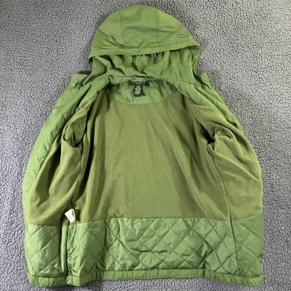 Eddie Bauer Womens Large Olive‎ Green Hooded Full Zip Utility Jacket - Picture 3 of 11
